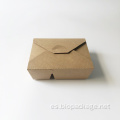 Caja de lonchera de papel kraft biodegradable desechable